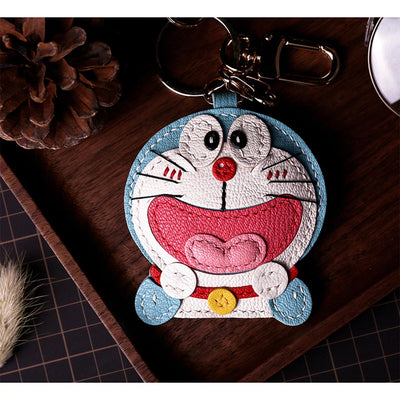 Japan Doraemon Keychain | Genuine Leather Anime Pendant - POPSEWING™