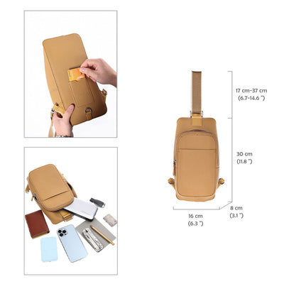 Genuine Leather Fanny Pack Waist Bag Size | DIY Crossbody Fanny Pack Bag DIY Kit - POPSEWING™
