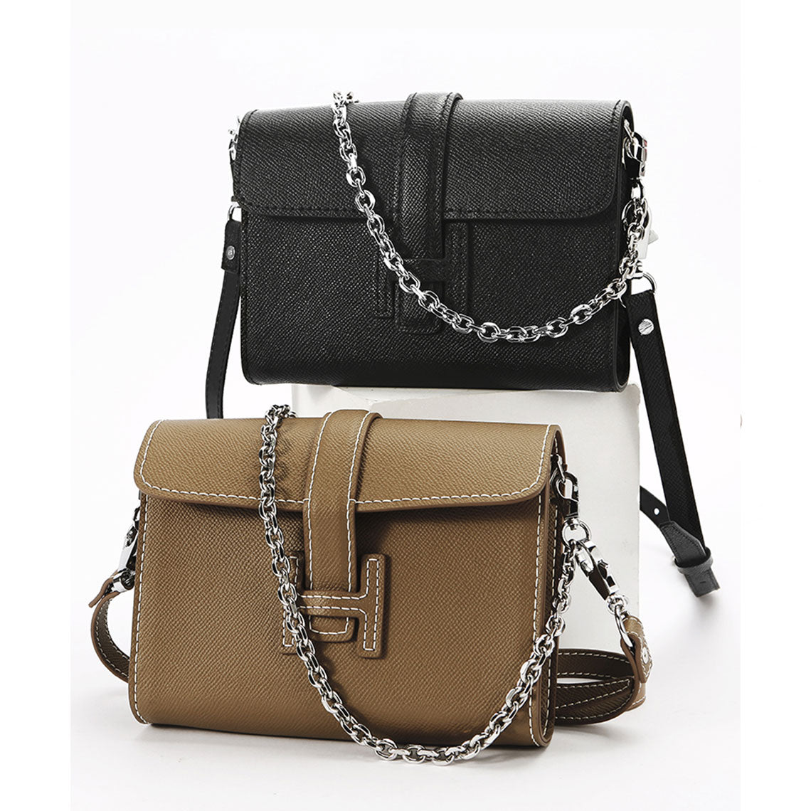 H Bag Color - Black Tan Inspired Hermes Bag | POPSEWING™