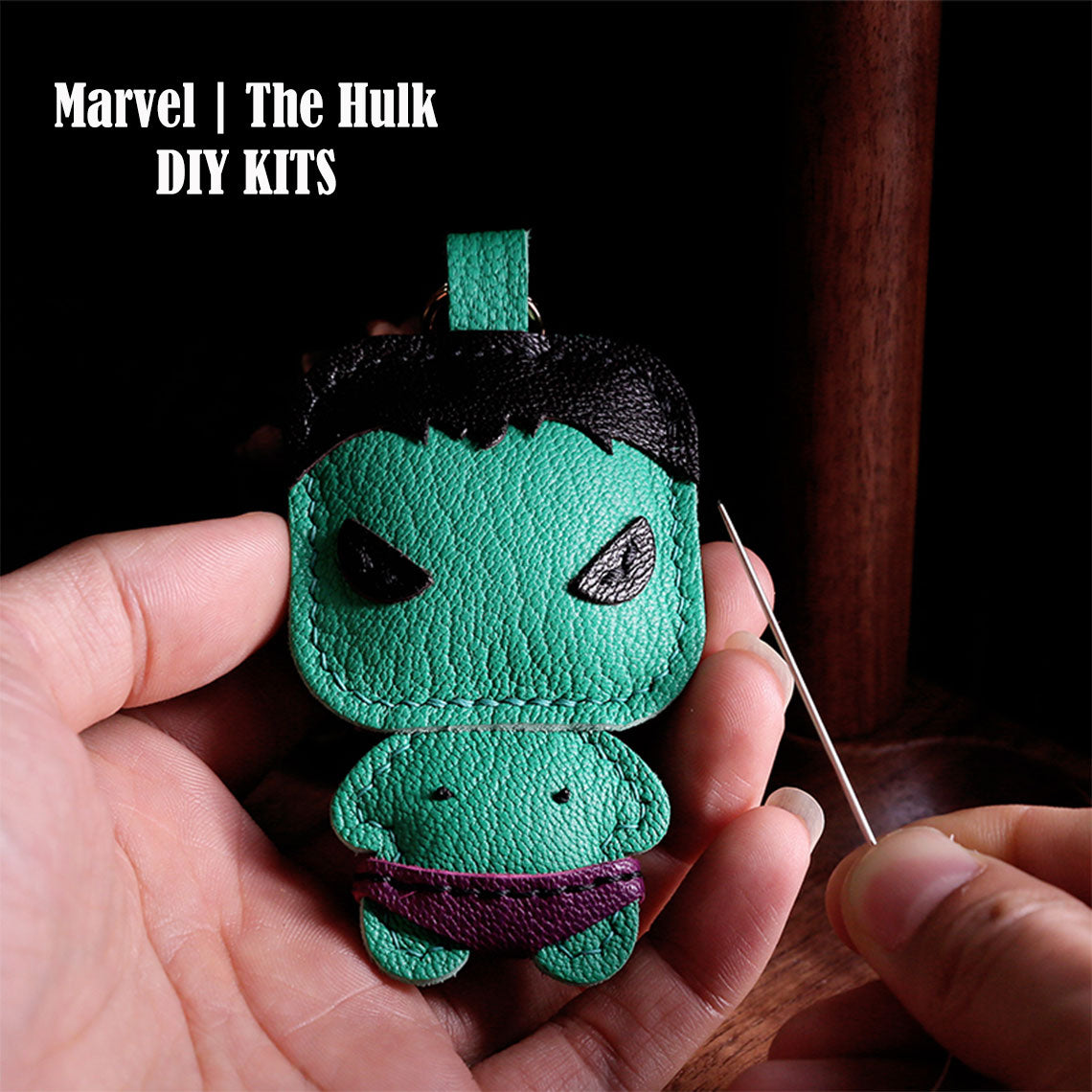 Leather Hulk Keychain Kit - Unique DIY Hulk Gifts Ideas | POPSEWING™