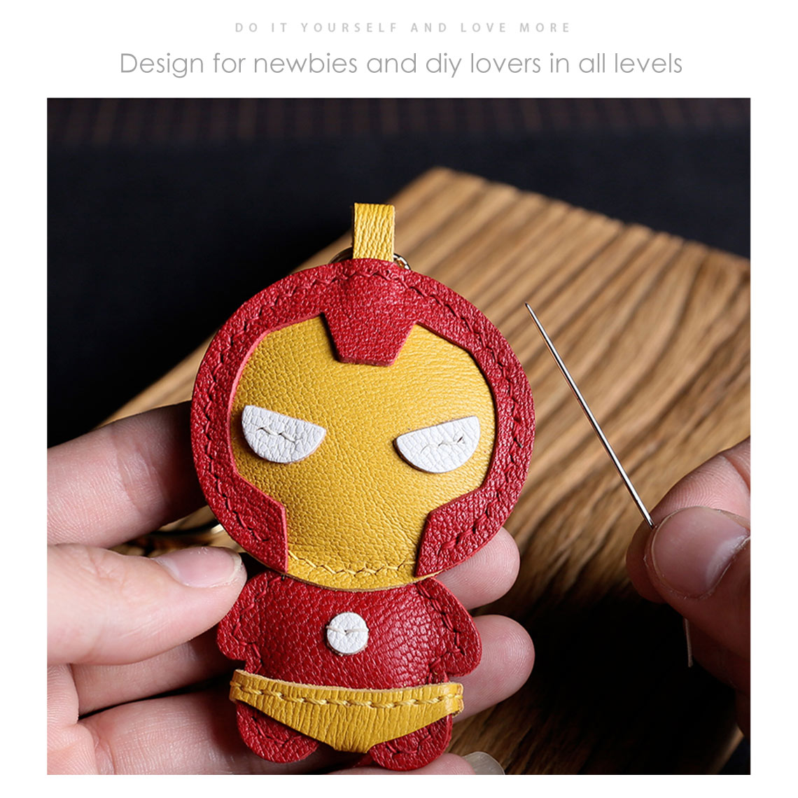 Iron Man Leather Keychain DIY Kit | Unique Gift DIY Keychains – POPSEWING®
