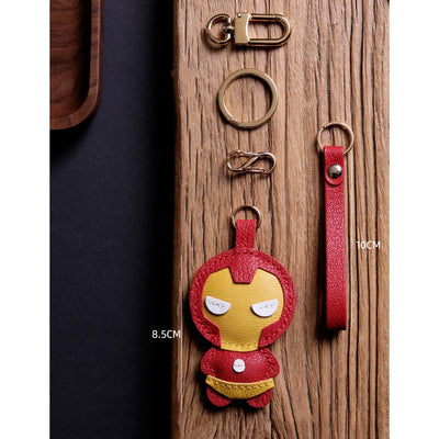 Leather keychains | Superhero avengers Iron man keyring
