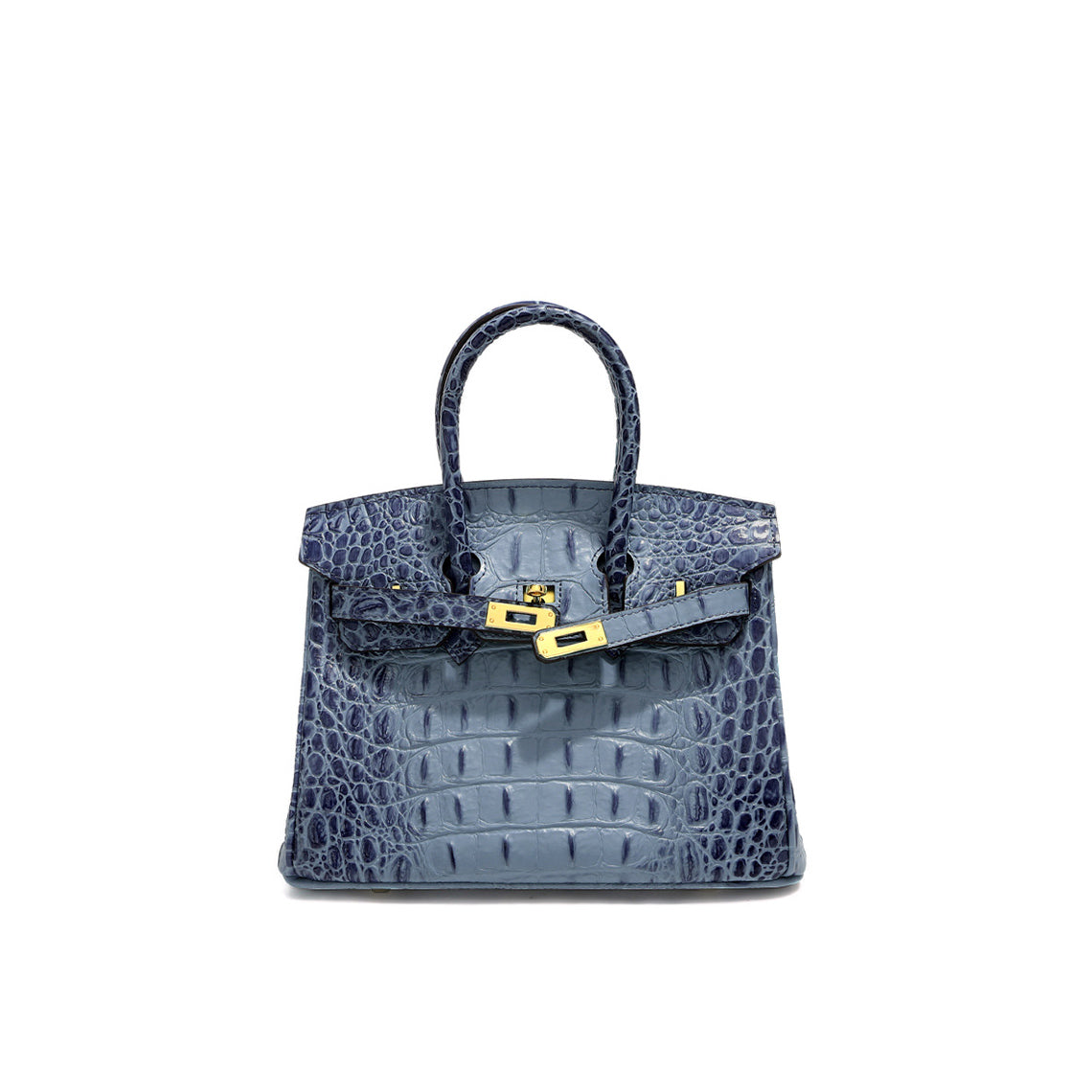 Crocodile Embossed Leather Inspired Trendy Platinum Bag
