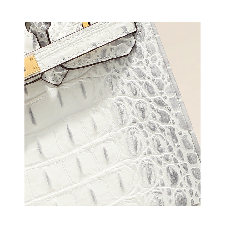 White Crocodile Embossed Leather Bag Handbag for Women - POPSEWING™