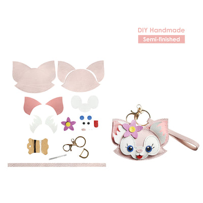 POPSEWING™ Leather Duffy & Friends Pink Fox LinaBell Keychain DIY Kit