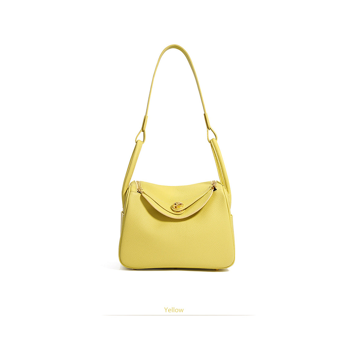 Leather Handbag | Inspired Leather Lindy Handbag in Yellow - POPSEWING™