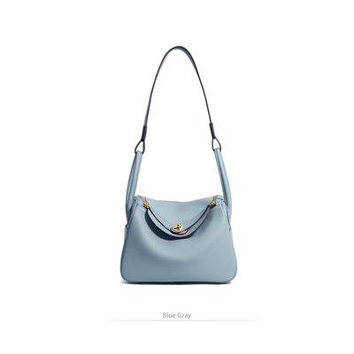 Blue Leather Handbag | Inspired Leather Lindy Handbag in Blue - POPSEWING™