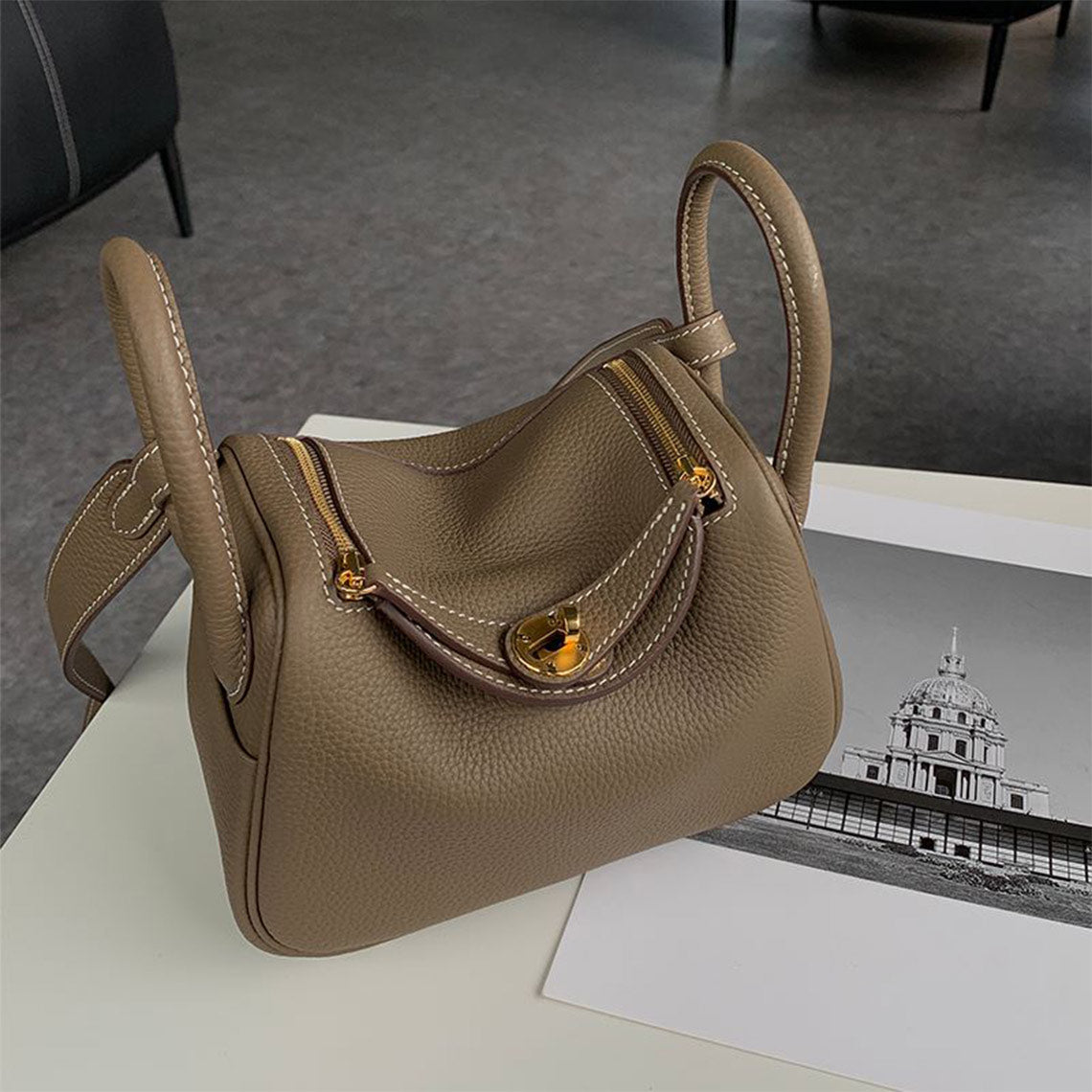 Top Gain Leather Handbag | Top Handles Handbag for Women - POPSEWING™
