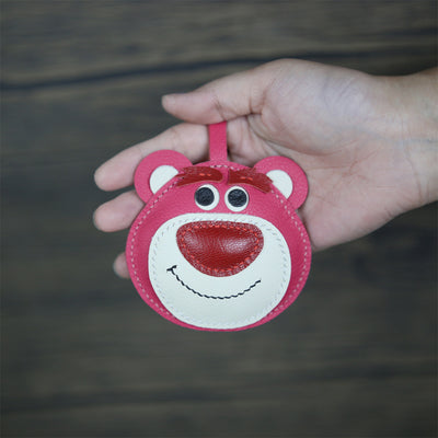 Anime Pink Bear Lotso Leather Bag Charm | Keychain DIY Kits for Beginners - POPSEWING™