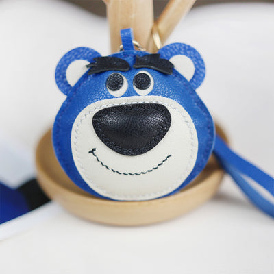 Easy DIY Leather Projects for Kids | Anime Blue Teddy Bear Lotso Bear Keychain Handmade - POPSEWING™