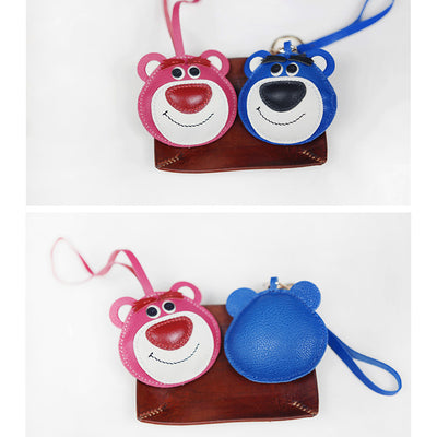 Handmade Leather Pink Bear Bag Charm | Handmade Birthday Gift | DIY Gift Ideas - POPSEWING™