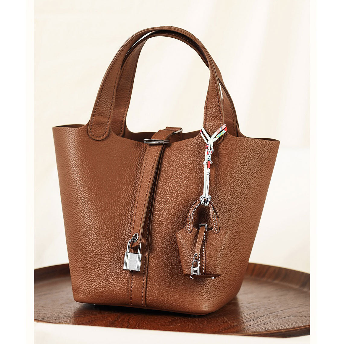 Hermes Bag Charm Mini Cute Picotin Tote Bag Charm - Brown  | POPSEWING™