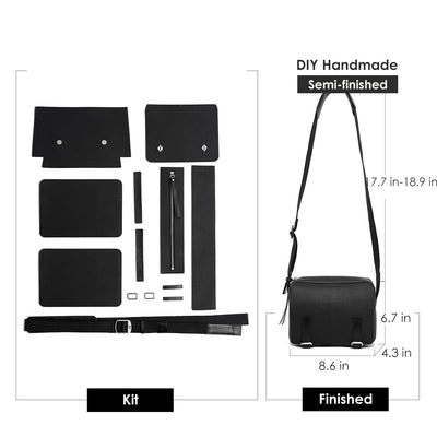 POPSEWING® Top Grain Leather Men Mini Messenger Bag DIY Kit