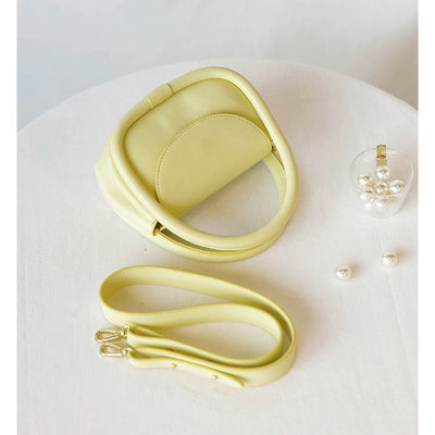 Top handles Mini Hobo Bag with Crossbody Strap Yellow - POPSEWING™