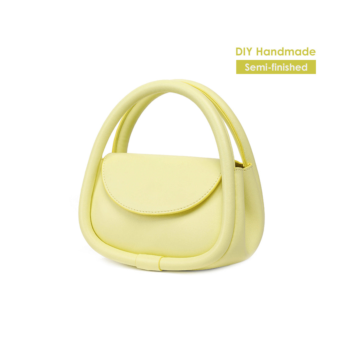 Top handles Mini Hobo Bag Yellow | DIY Handbag Kit - POPSEWING™