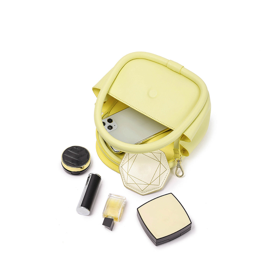 Summer Vibe Bright Color Top Handles Mini Hobo Bag Interior - POPSEWING™
