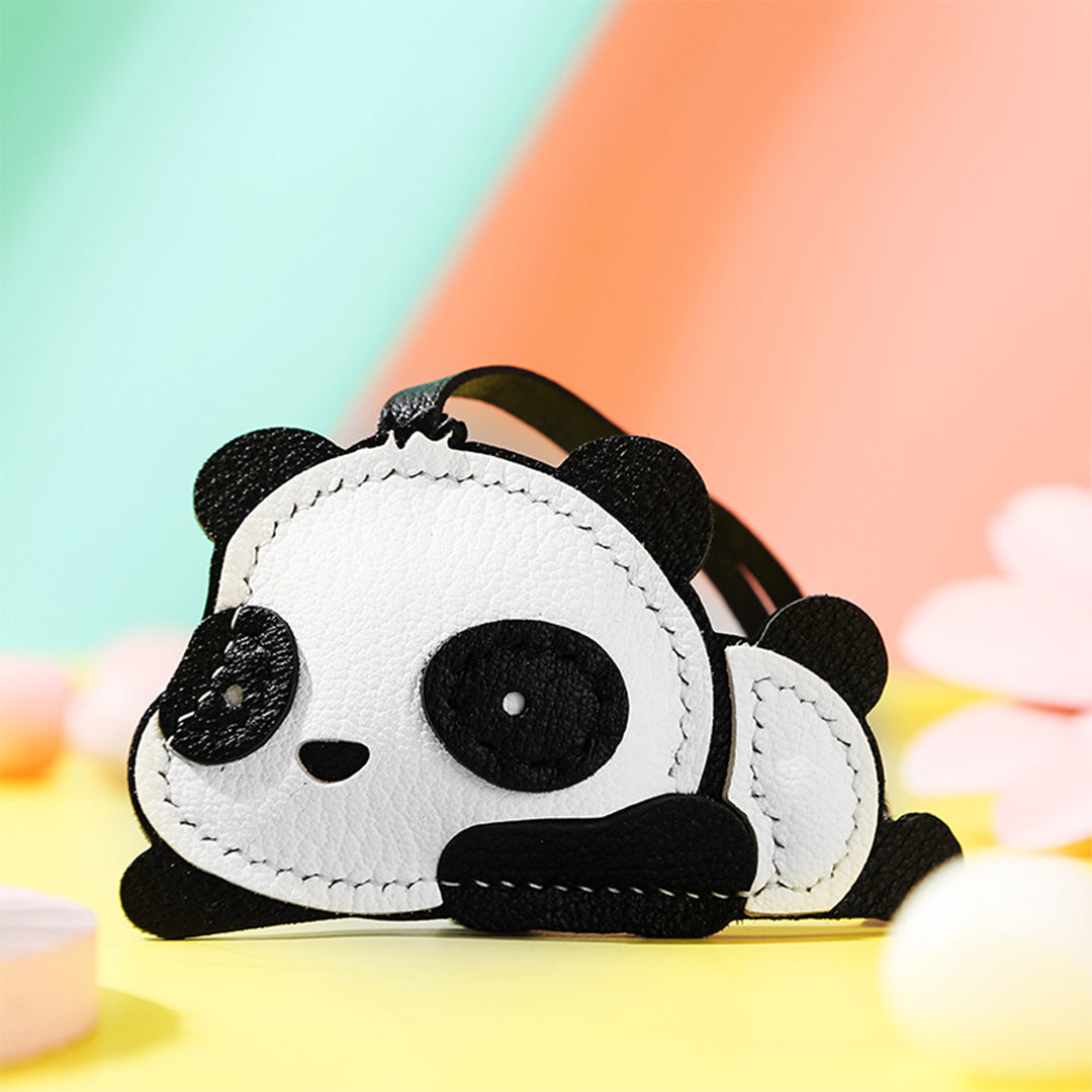 Cute Black and White Panda Keychain Pendant | Handmade Panda Keyring - POPSEWING™