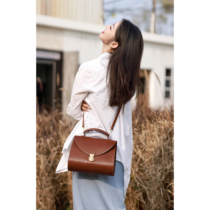 Handmade Leather Bags | Red Leather Crossboody Bag women's