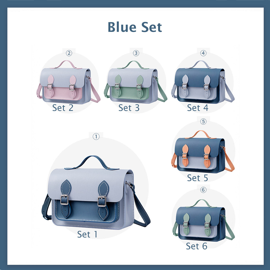 Blue cambridge satchel set | POPSEWING