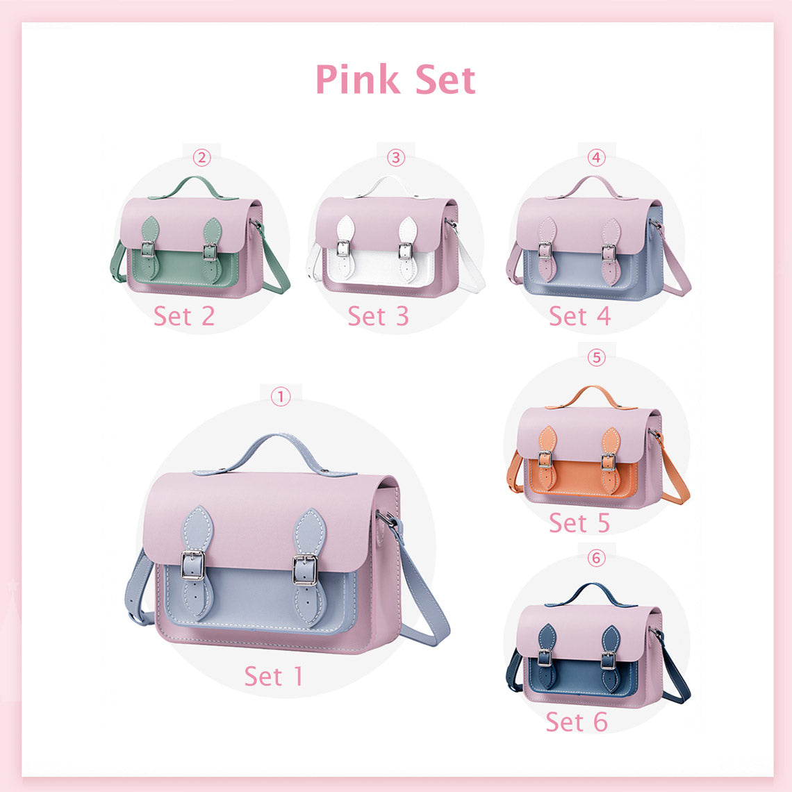 Pink cambridge bag set | POPSEWING