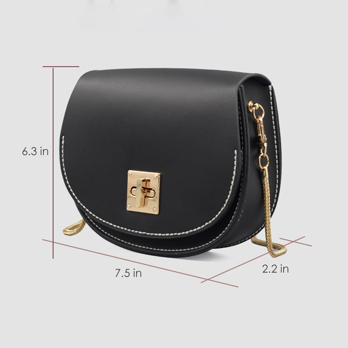 Black Saddle Bag Size | Vintage Saddle Bag | POWSEING