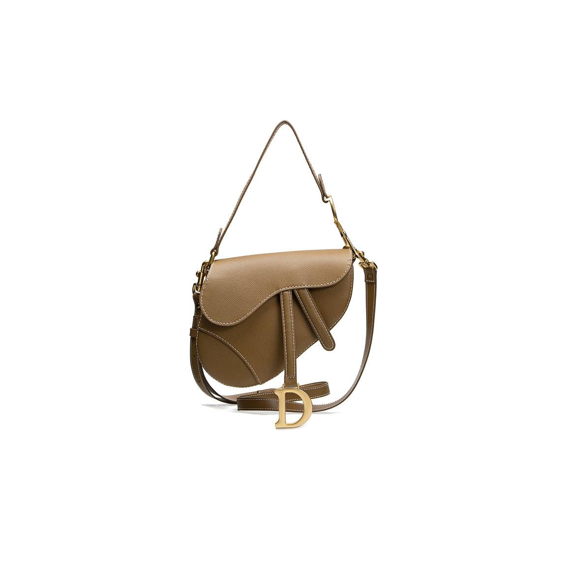 Crossbody Saddle Bag with Big D - Tan Leather DIY Saddle