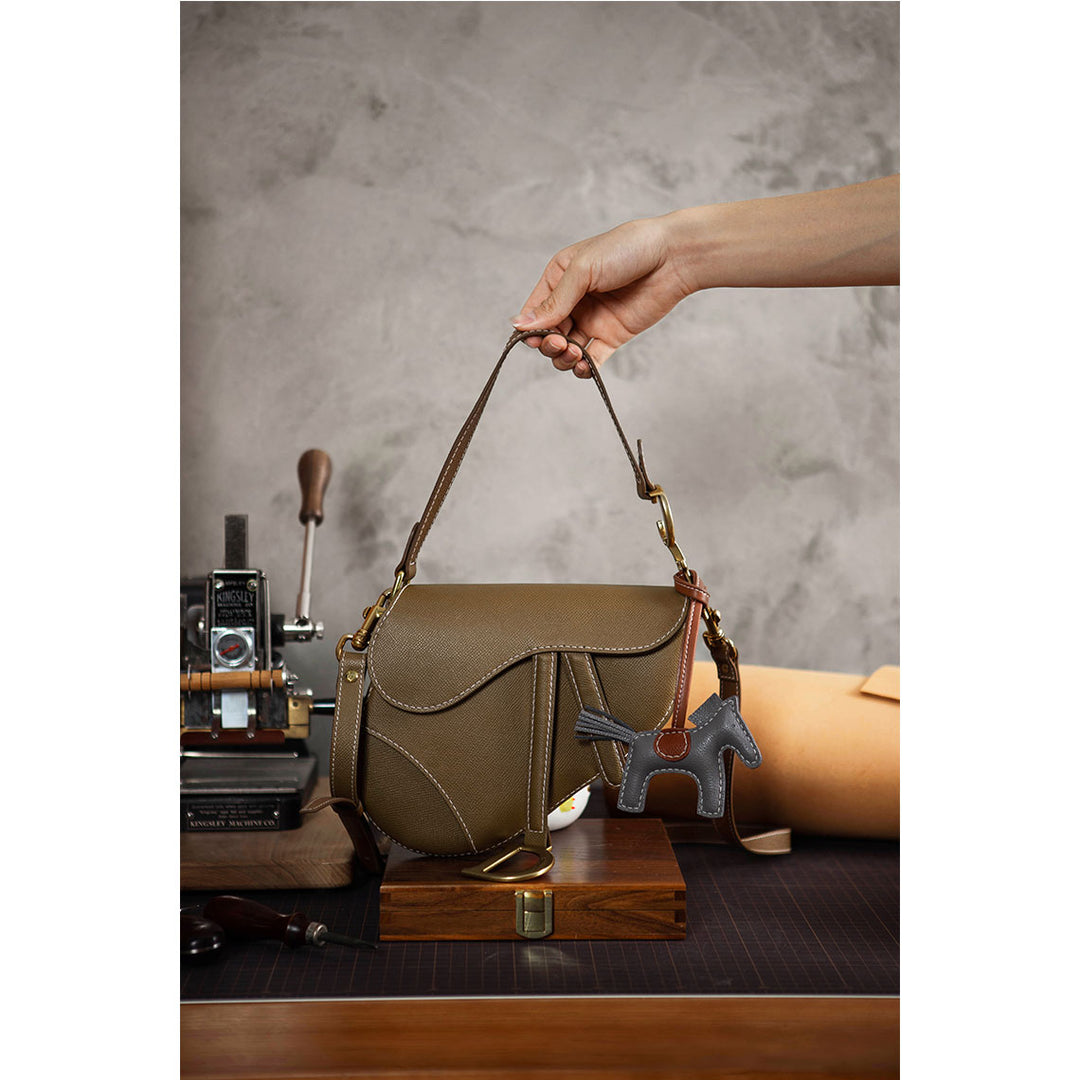 Crossbody Saddle Bag with Big D Tan Leather DIY Saddle POPSEWING