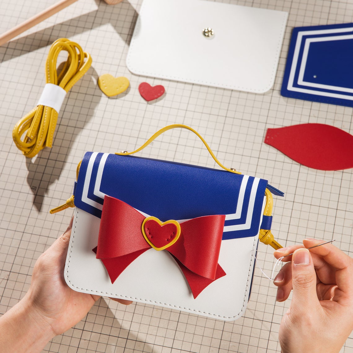 How to make A Anime  Bag & Sailor Moon Bag |  Handmade Leather | DIY Kit | POPSEWING™ 