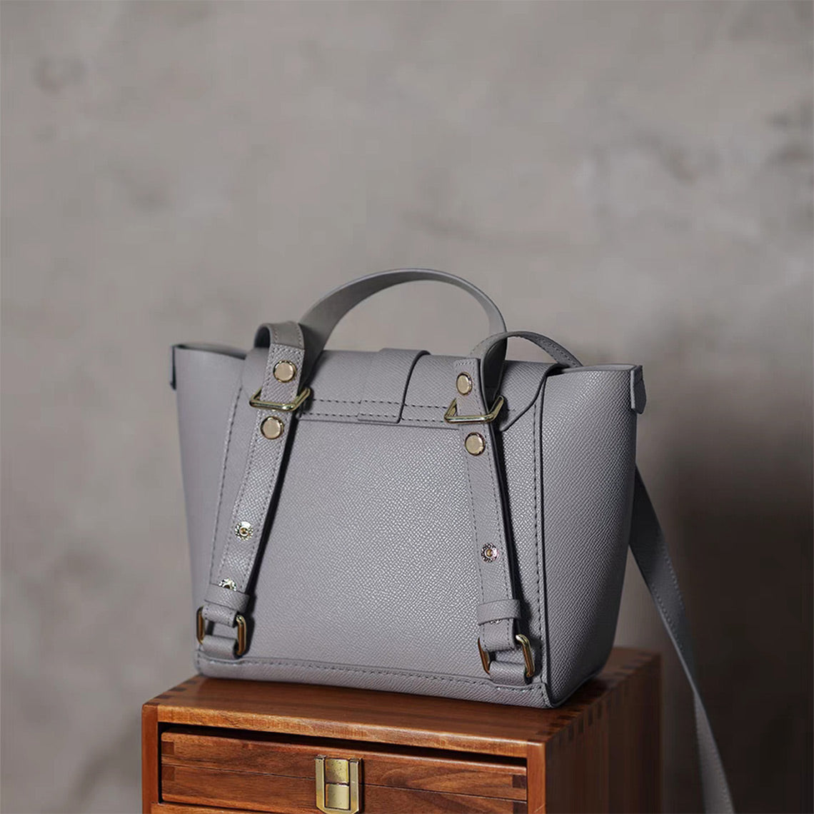 Leather Maestra Bag DIY Kit - Handmade Handbag Brown Grey – POPSEWING®