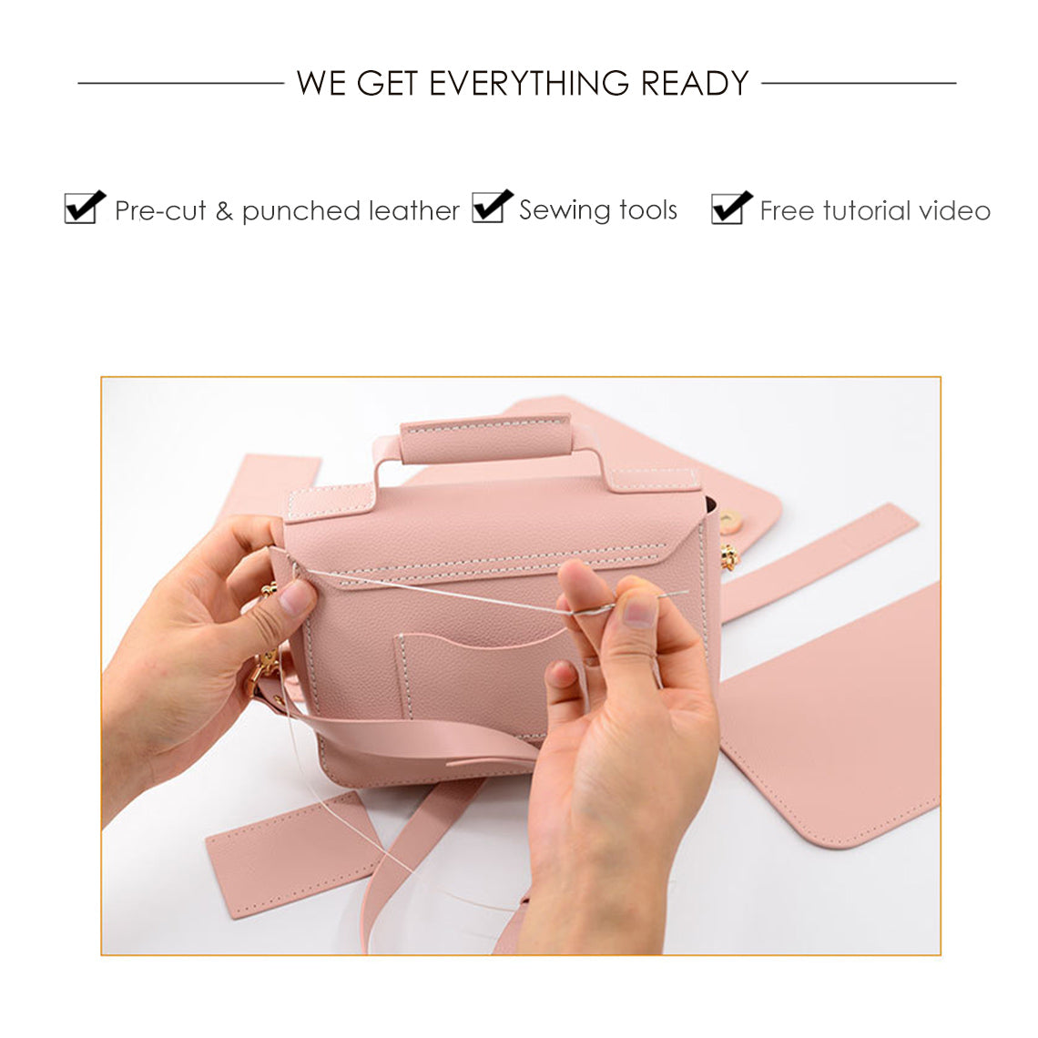 POPSEWING® Vegan Leather Minimalist Crossbody Bag DIY Kit