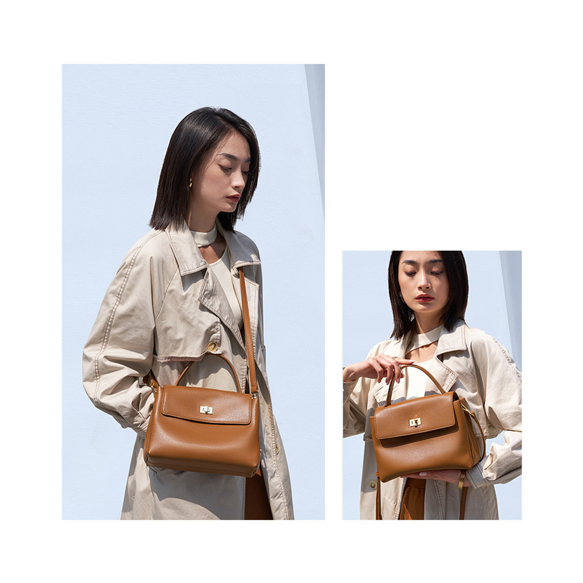 Leather Brown Handbags Crossbody Bag - POPSEWING™
