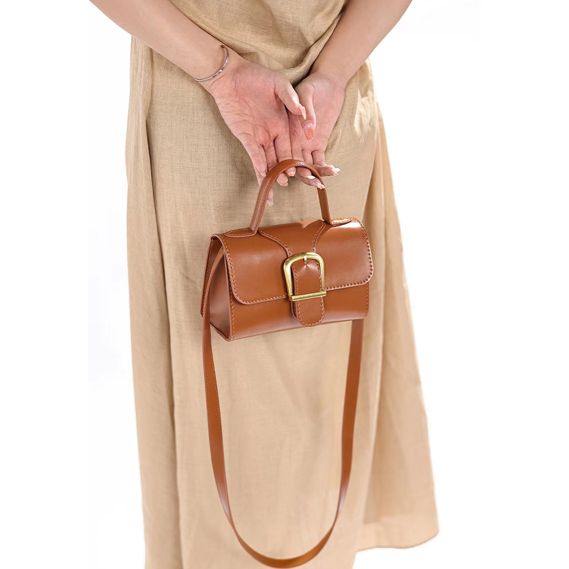 DIY Leather Bag Kit | Brown Leathe Crossbody Saddle Bag for Women - POPSEWING™