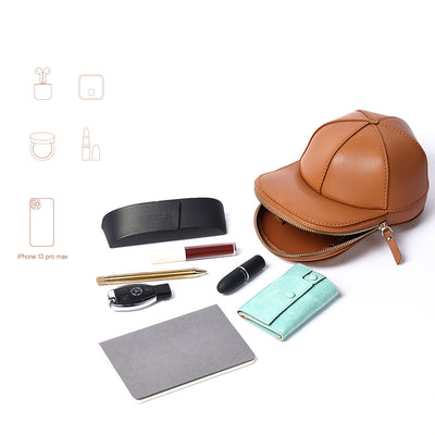 Brown leather bag kit in unique design | Unique crossbody bag design ideas