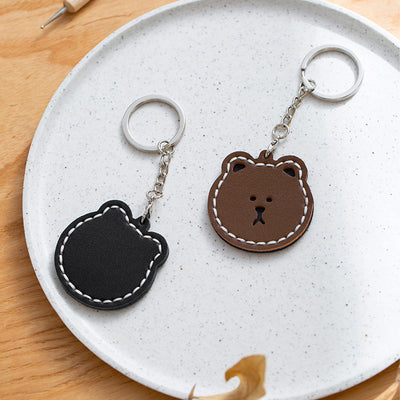 POPSEWING® Leather Brown Bear Keychain DIY Kit
