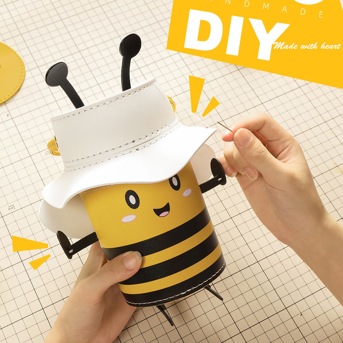 POPSEWING™ Lovely Bee Crossbody Bag For Kids DIY Kit