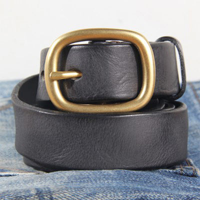 Black Leather Belt for Women - POPSEWING™