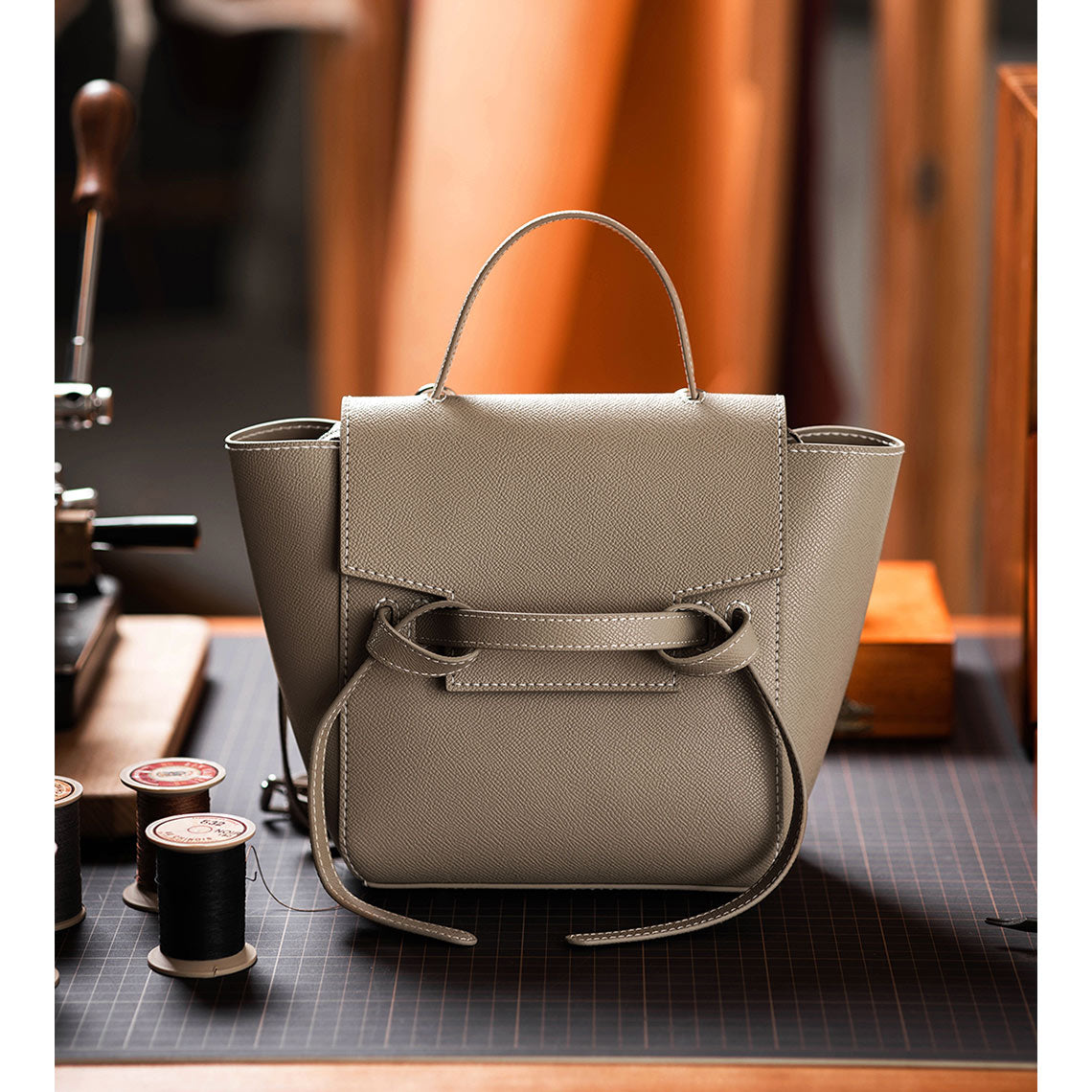 Tan Catfish Bag - Leather DIY Designer Belt Bag Kit  |  POPSEWING™