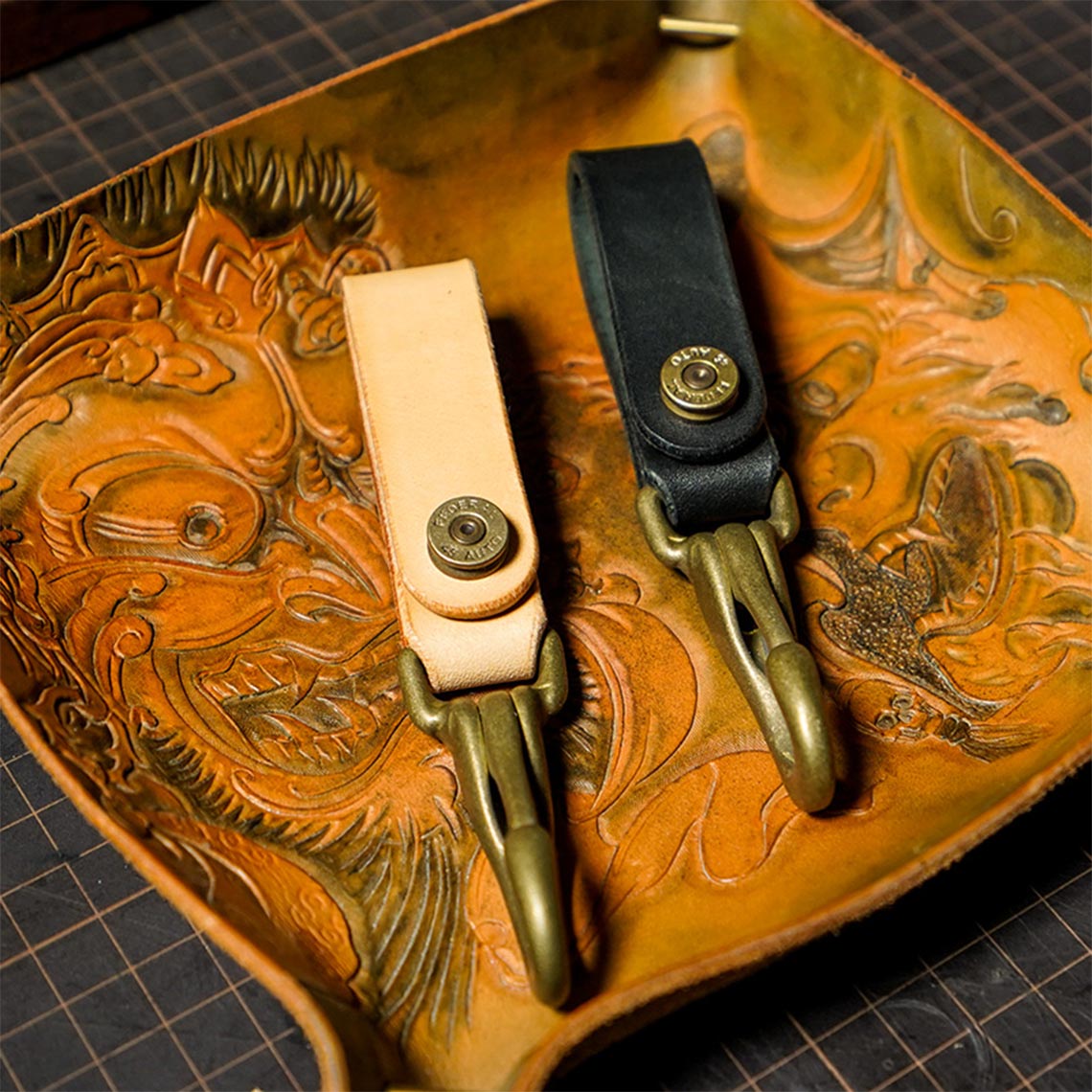 Handmade Belt Loop Keychain with Swivel Eye Snap