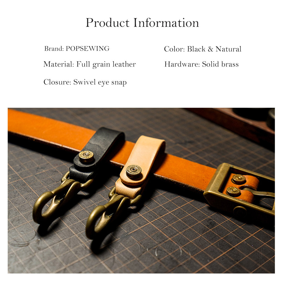 Handmade Belt Loop Keychain | Leather Key Clip