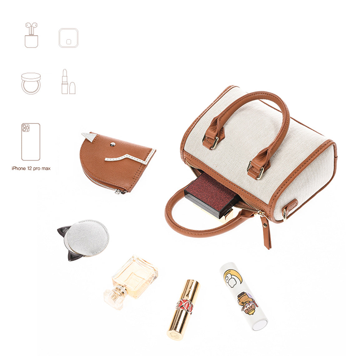 バッグ Leather Boston Bag with Soup Acce Leather Boston Bag with Soup Acce - メルカリ