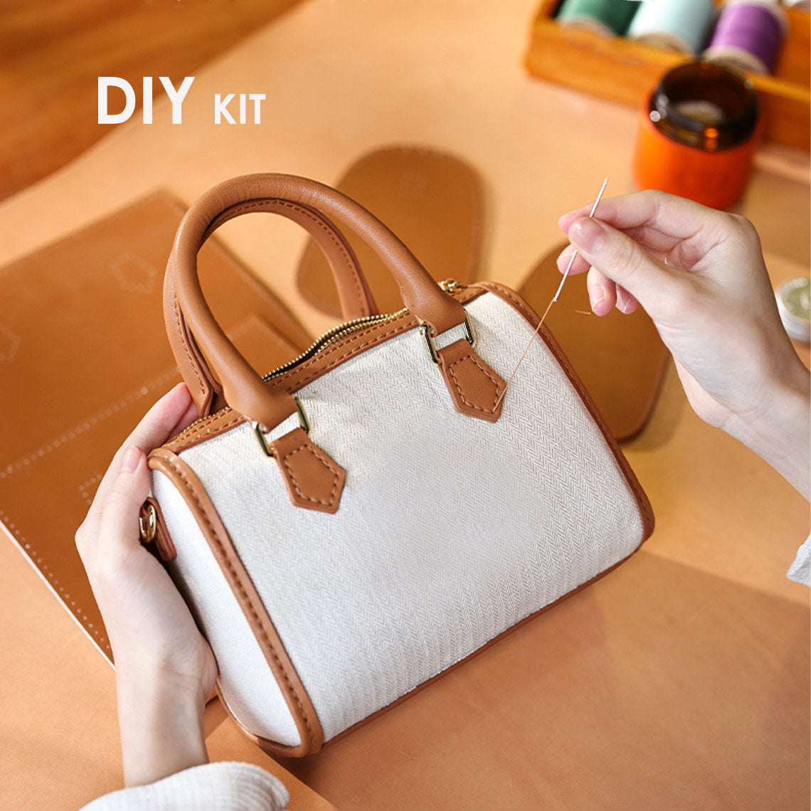 Leather bag kits to sew | How to make handbag at home with cloth