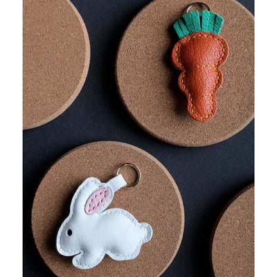 DIY Keychain Kit | DIY Gift Ideas for Bunny Rabbit Lovers - POPSEWING™ DIY Leathercrafts