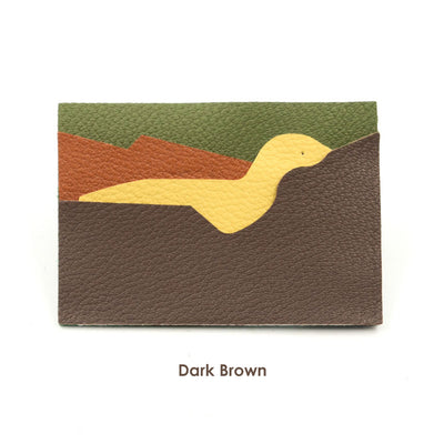 Brown leather card holder | DIY leather card holder kit | POPSEWING™