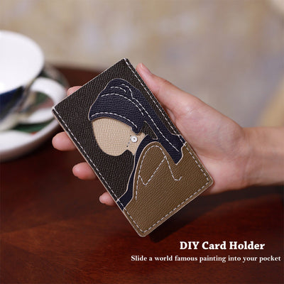 DIY Leather Card Holder Kit | Leather Slim Card Holder Wallet for Women | POPSEWING™ DIY Leather Kit 
