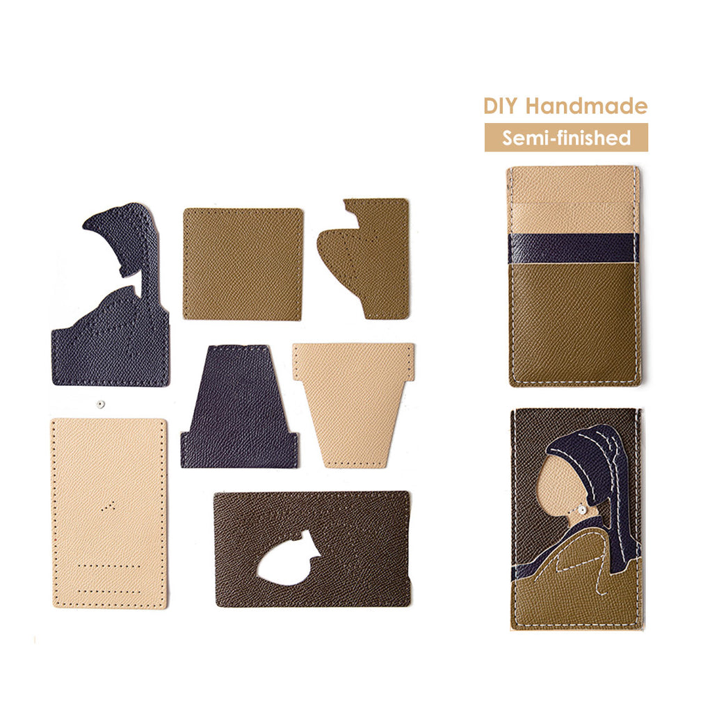 Epsom Leather Calvi Cardholder DIY Kit | DIY Wallet Kit - POPSEWING Pink