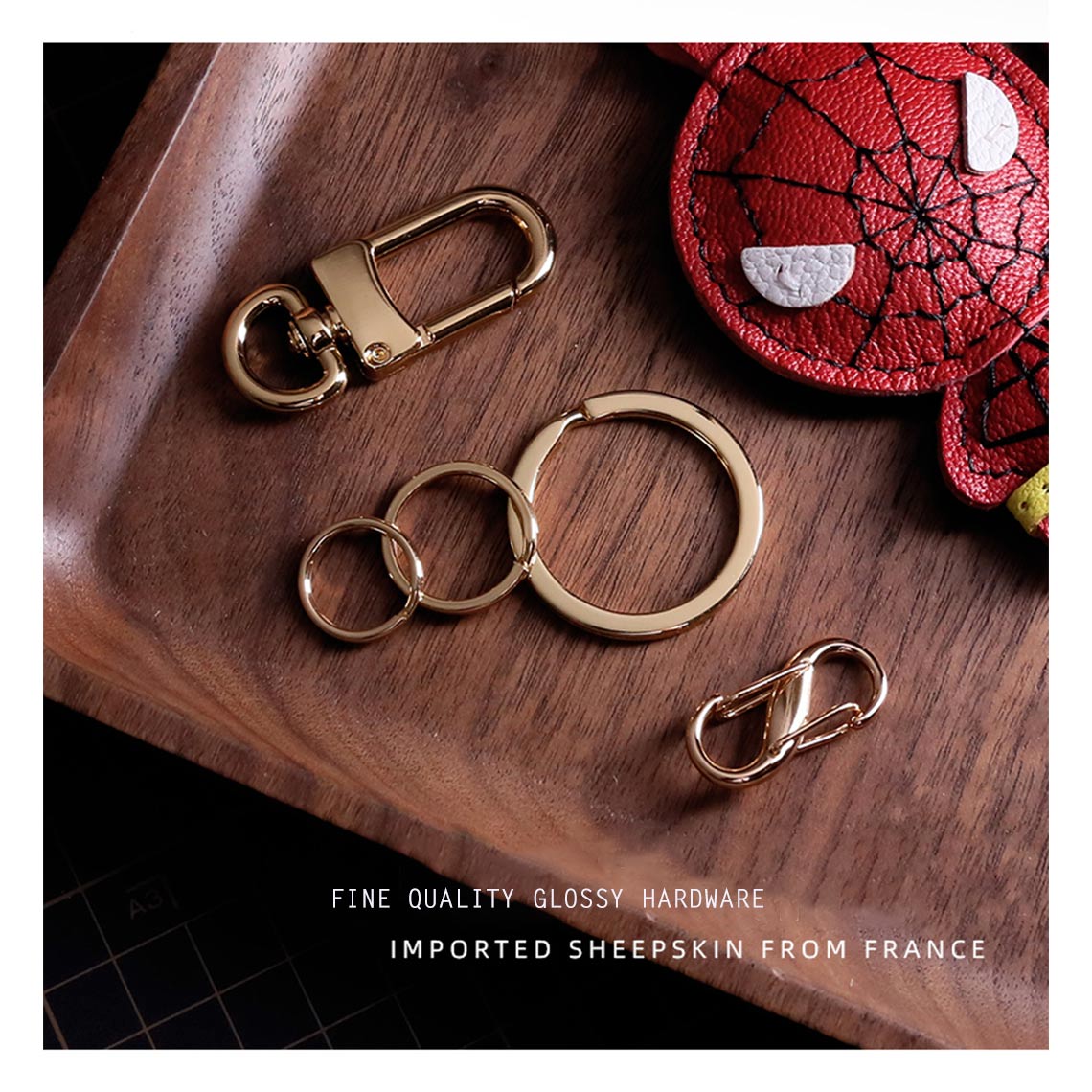 Superhero Avengers Spider Man Keychain | Luxury Leather Keyring Gifts - POPSEWING™