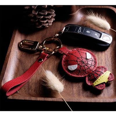 Superhero Avengers Spider Man Keychain | Made by You Leather Keyring Gifts - POPSEWING™