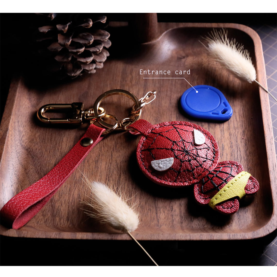 Superhero Avengers Spider Man Keychain | Luxury Leather Keyring Special Gifts - POPSEWING™