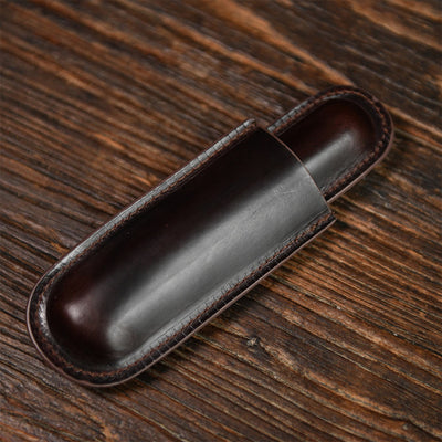 Luxury Leather Cigar Case for 1 Cigar | Cigar Travel Case - POPSEWING™