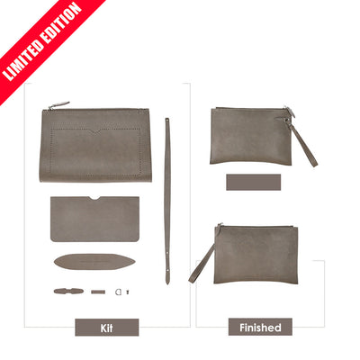 DIY Leather Kits Patterns | Handmade Leather Clutch Bag for Men - POPSEWING™